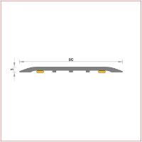 2.70m S/A WIDE COVER 60mm - ALUMINIUM