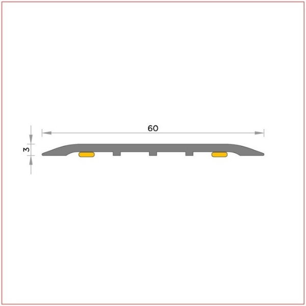 2.70m S/A WIDE COVER 60mm - ALUMINIUM